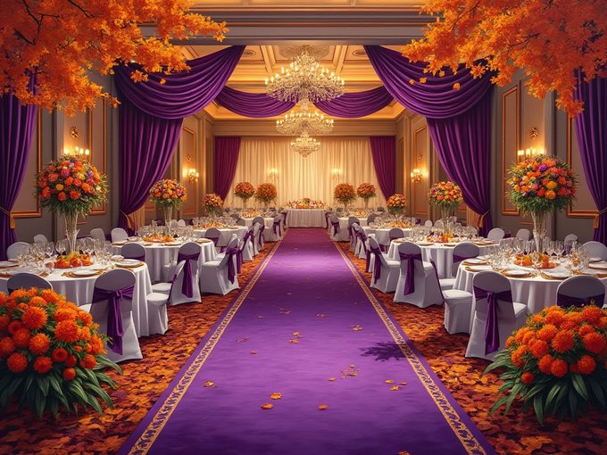 Thanksgiving decor for weddings